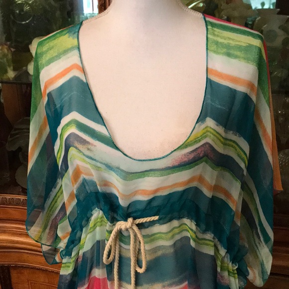 Colorplay sheer multicolored swimsuit cove… - Picture 2 of 3